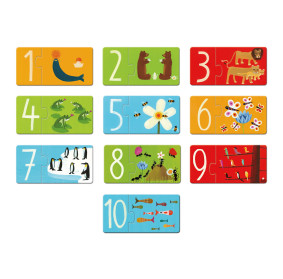 Puzzle łączenie liczb i liter DJ08151 DJECO