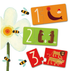 Puzzle łączenie liczb i liter DJ08151 DJECO