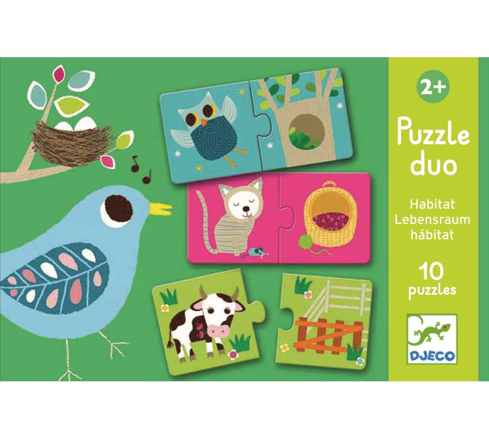 Puzzle duo ZWIERZĄTKA DJ08164 DJECO