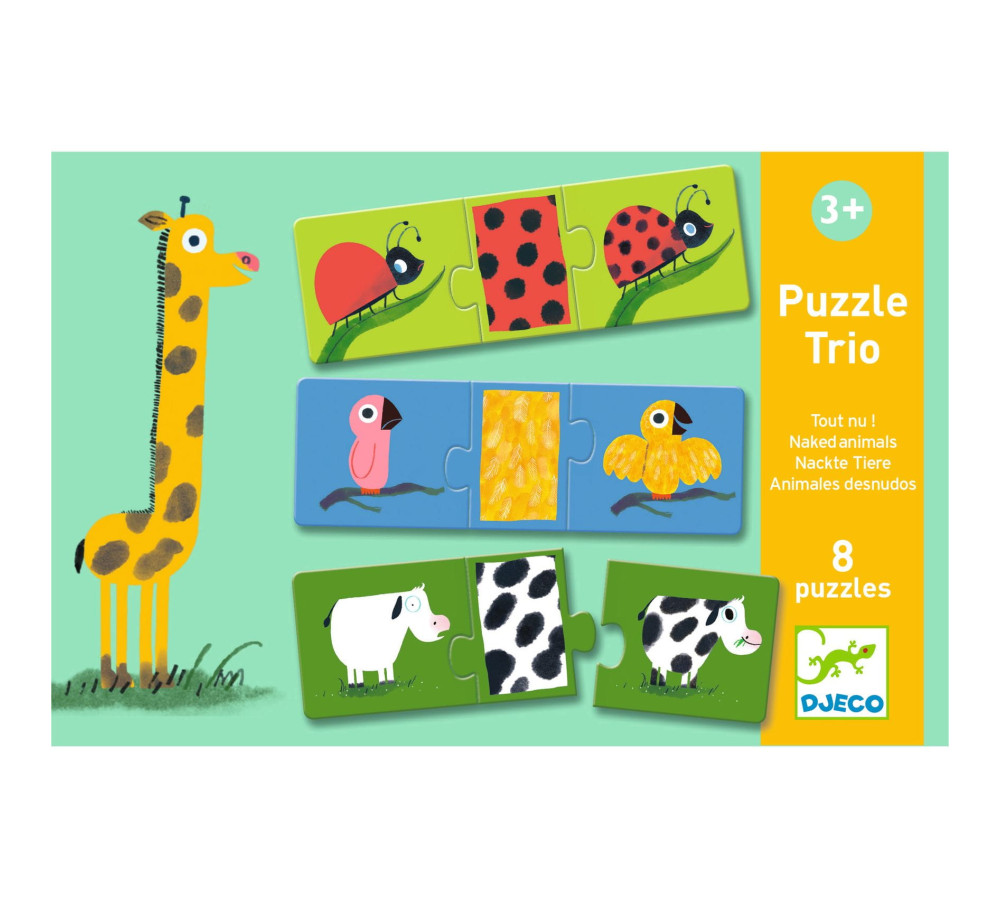 Puzzle Trio - UBIERZ ZWIERZĄTKO DJ08186 DJECO