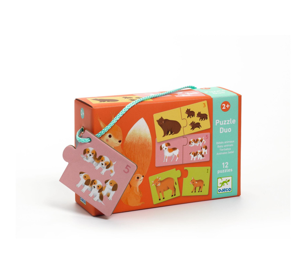 Puzzle duo MAMY I DZIECI ZWIERZĄTKA DJ08197 DJECO