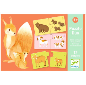 Puzzle duo MAMY I DZIECI ZWIERZĄTKA DJ08197 DJECO