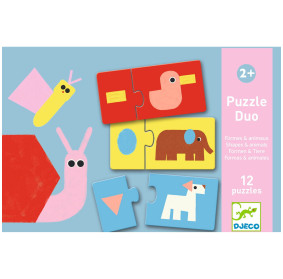 Puzzle duo KSZTAŁTY I ZWIERZĘTA DJ08256 DJECO