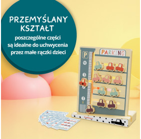 Parking - zabawka logiczna z kartami zadań – układanka dla dzieci 36 mies. + TOPBRIGHT