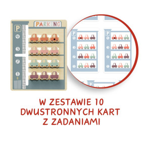 Parking - zabawka logiczna z kartami zadań – układanka dla dzieci 36 mies. + TOPBRIGHT