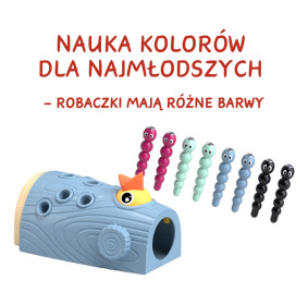 Nakarm ptaszka Złap robaczka – zręcznościowa gra Montessori dla dzieci 24 mies.+ TOPBRIGHT