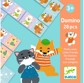Gra edukacyjna domino MALI PRZYJACIELE - DJECO DJ08185