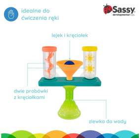 Wodne laboratorium, zabawka do kąpieli, 6 m+, Sassy