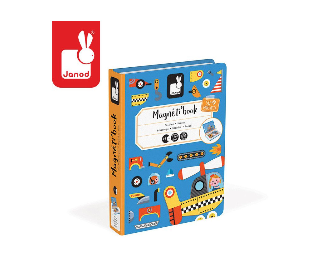 Magnetyczna układanka Pojazdy Magnetibook, Janod
