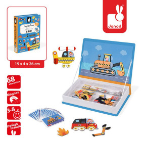 Magnetyczna układanka Pojazdy Magnetibook, Janod