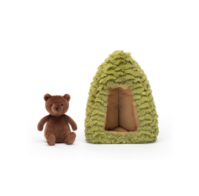 Leśny Domek Zielony Szałas Miś 19 cm, Jellycat